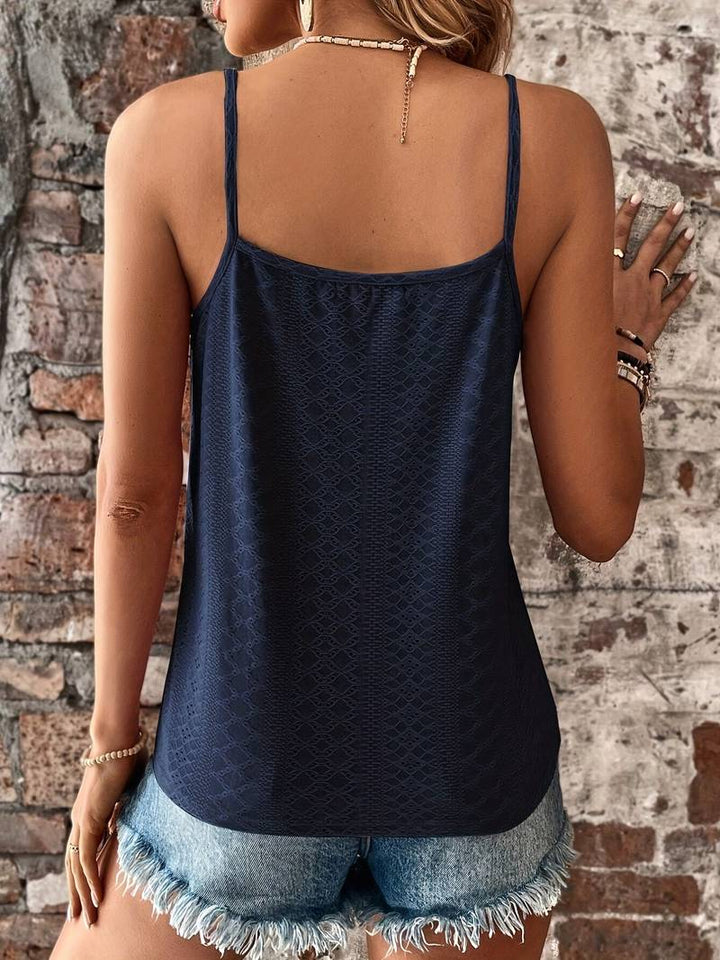 Siena – Lace-Trimmed Sleeveless Summer Top