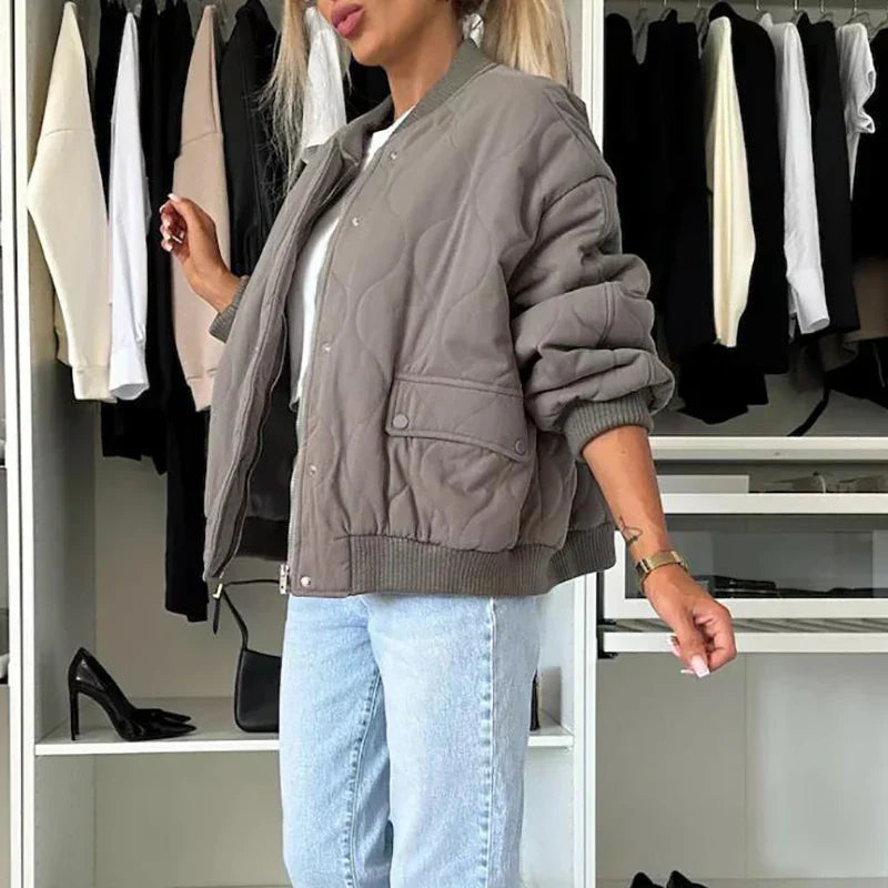 Naya – Quilted Bomber Jacket for Women