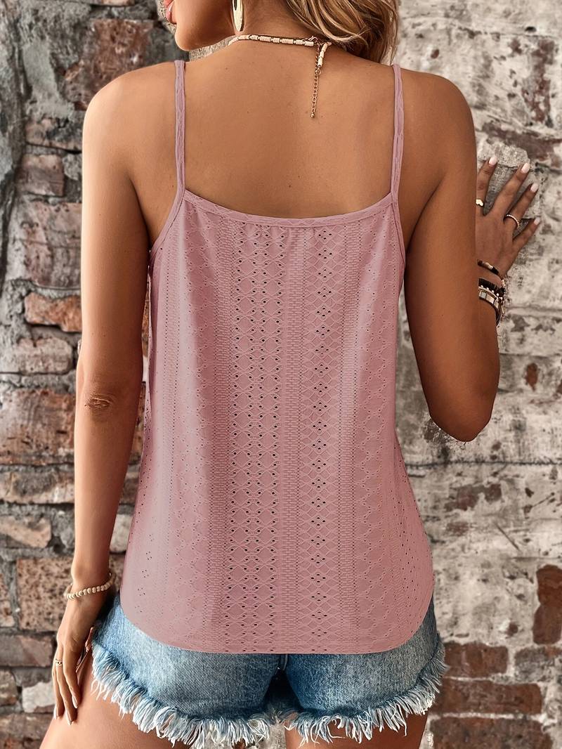 Siena – Lace-Trimmed Sleeveless Summer Top