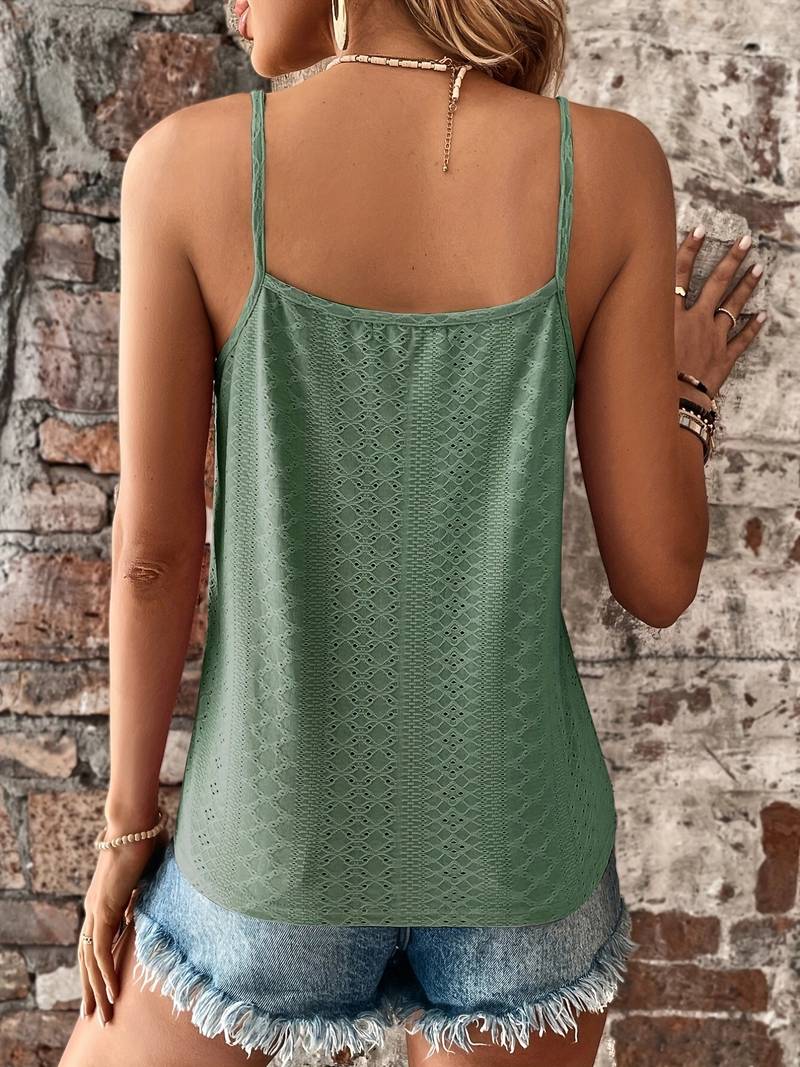 Siena – Lace-Trimmed Sleeveless Summer Top