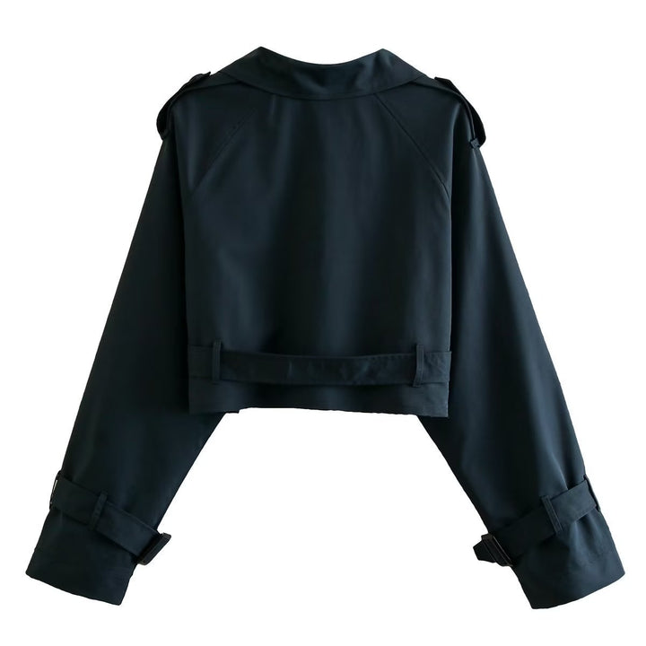 Céleste – Cropped Belted Trench Jacket